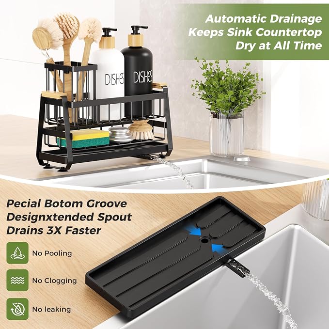 Sponge Holder for Kitchen Sink, Kitchen Sink Caddy - Image 6