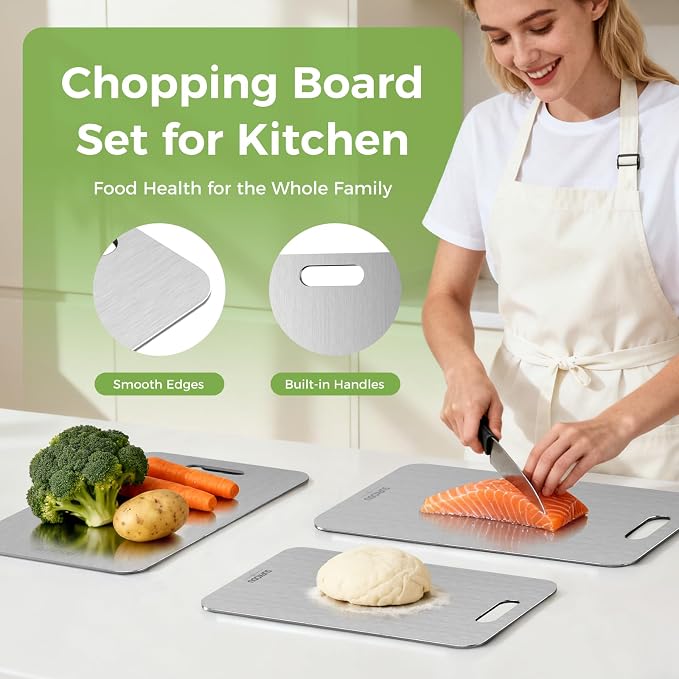 Titanium Cutting Board Set of 3, Titanium Cutting Boards - Image 5