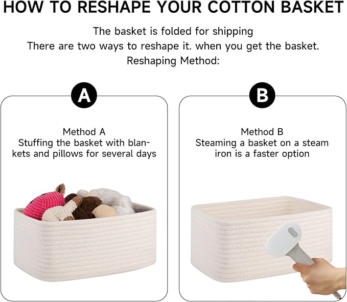 OIASKET 6 Pack Storage Baskets for Shelves, Small Baskets for Shelves, Cute - Image 7