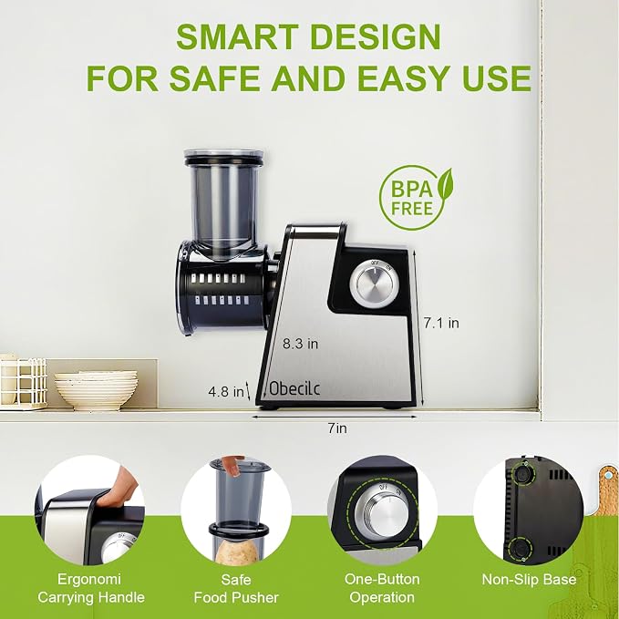 Upgraded 300W Electric Cheese Grater - Image 4