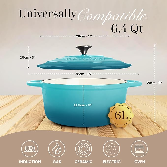 Nuovva Enamelled Cast Iron Dutch Oven Pot - Image 2