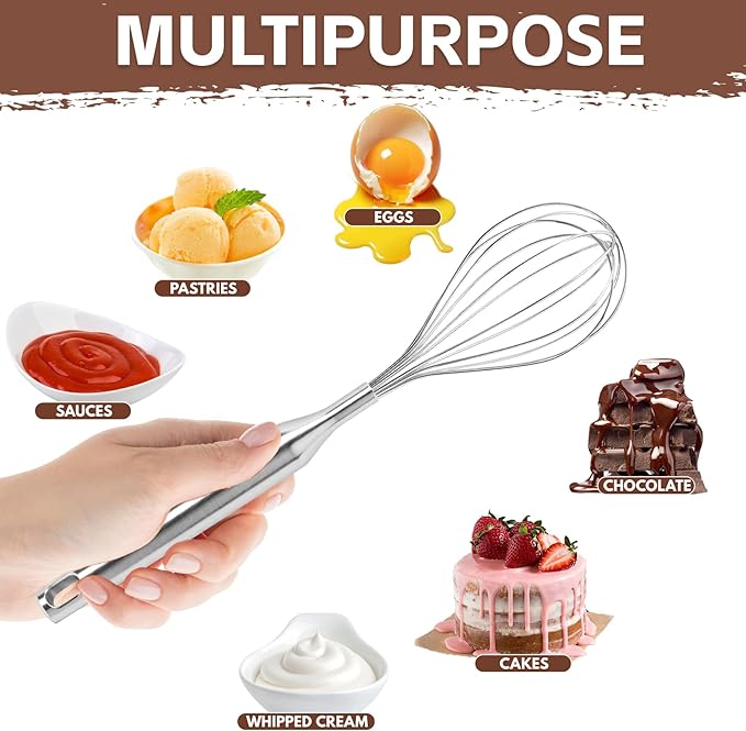 Stainless Steel Whisk Metal Whisk Balloon Wire Baking Whisks - Image 6
