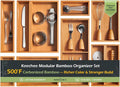 keechee 10-Piece Bamboo Drawer Organizer Set, 2.2" Deep Multi-Use Organizers by Keechee