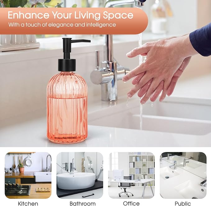 Topsky Stripe Glass Soap Dispenser - Image 5
