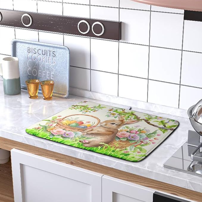 Easter Egg Bunny Dish Drying Mat - Image 5