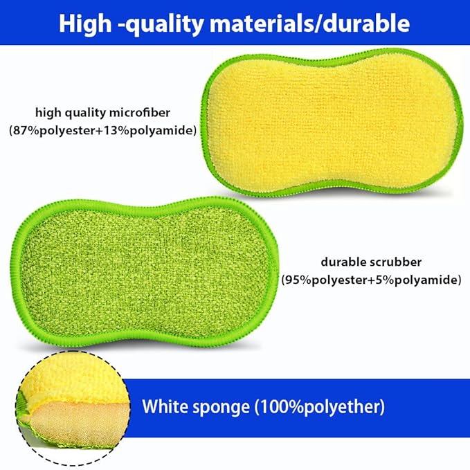 12 Pack Multi-Purpose Scrub Sponges - Image 4