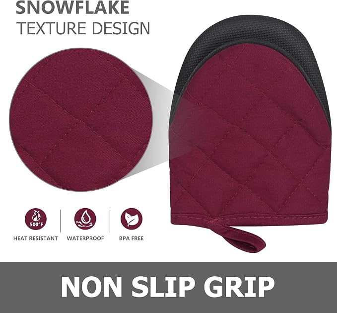 1 Pair Short Oven Mitts - Image 5