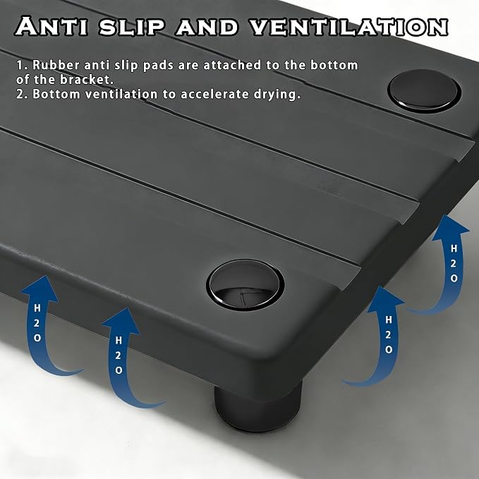 2PCS Instant Dry Sink Caddy for Bathroom Counter, Durable Kitchen Sink Organizer - Image 6