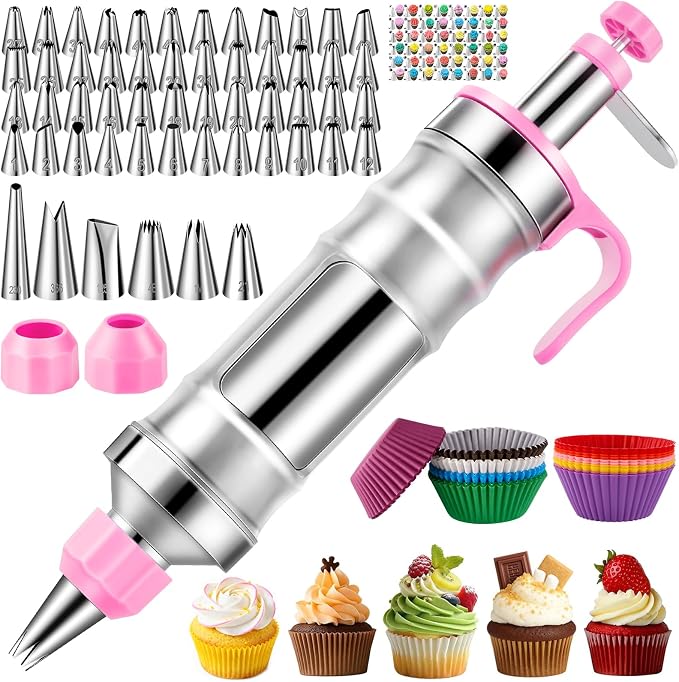 Cake Decorating Tools Supplies Kit: 164pcs Baking Accessories, Dessert Piping by AUKOW