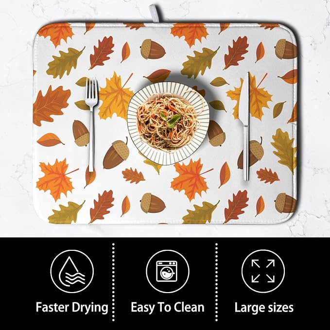 Fall Leaves Dish Drainer Mat - Image 4