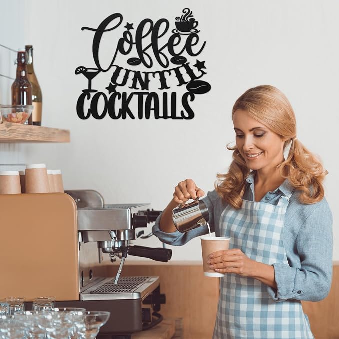 Ferraycle Coffee Bar Decor, 12 x 10.2 Inch Sign - Image 5