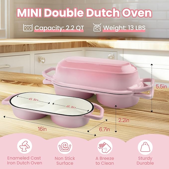 YONILL Mini Double Dutch Oven for Sourdough Bread Baking - Image 3