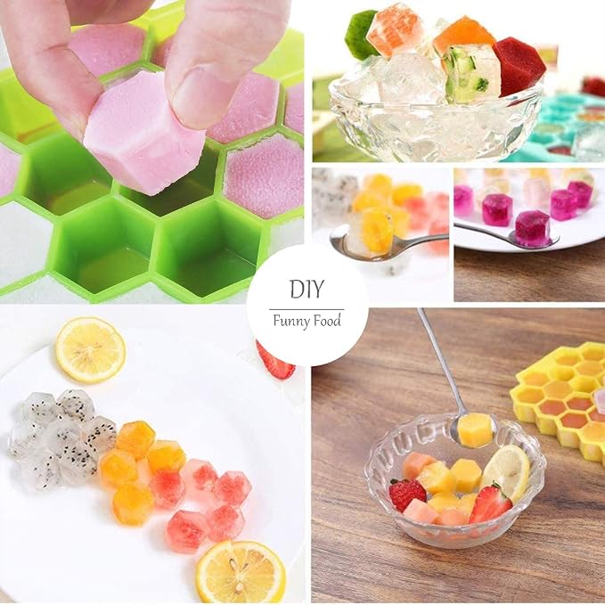 Jisile Ice Cube Trays for Freezer, Hexagonal Ice Tray - Image 7