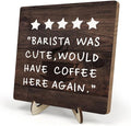 Coffee Bar Sign Plaque Decor, Coffee Bar Accessories, Rustic Wooden Tabletop by DMADNF