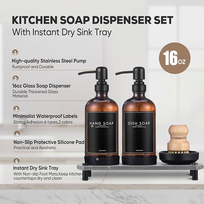 Kitchen Soap Dispenser Set - Image 3