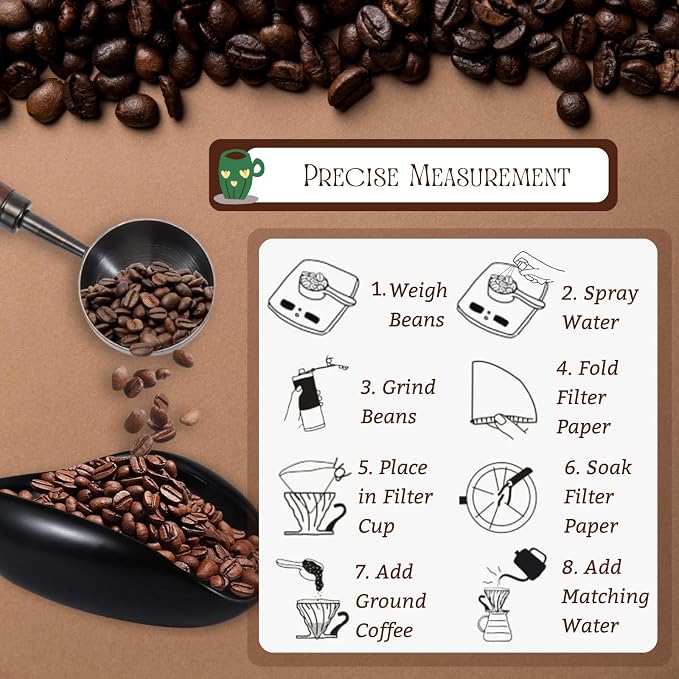 3pcs Coffee Bean Dosing Cup Set - Image 3