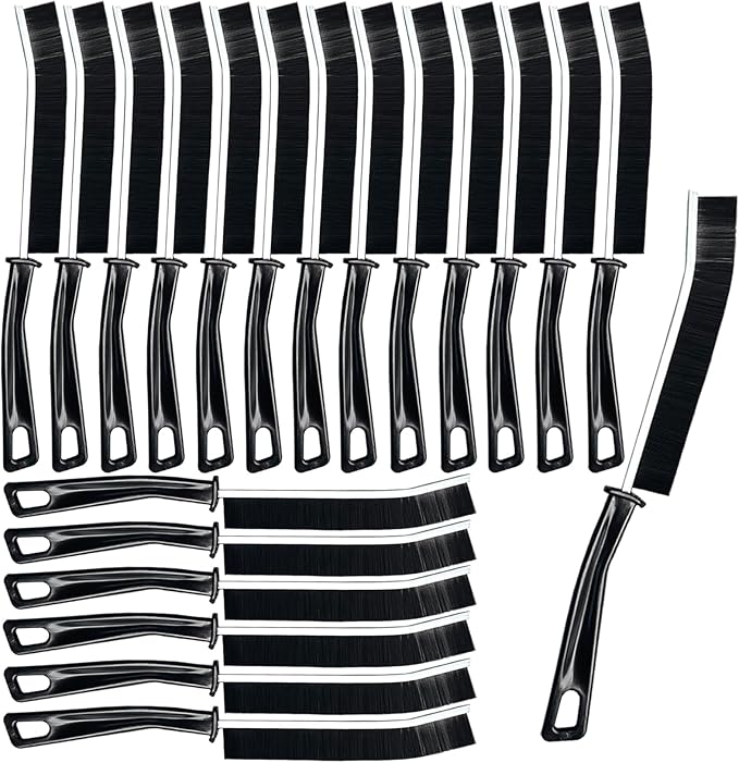 20 Pcs Crevice Cleaning Brush, Bathroom Gap Brush, Grout Cleaner Brush Hard by AcceLeah