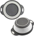 White Round Silicone Collapsible Colander – Silicone Round Kitchen Strainers by KillersInstinctOutdoors