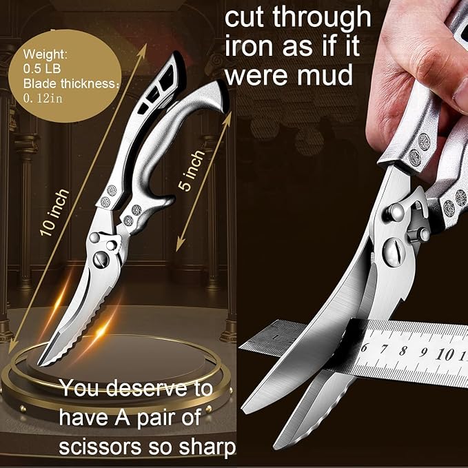 ANDONG Upgrade Heavy Duty Stainless Steel Kitchen Scissors - Image 3