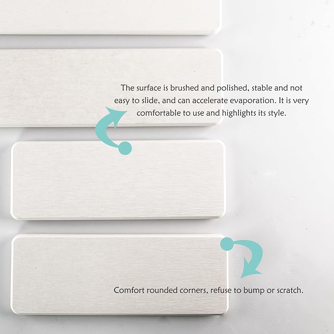 NiuYichee 2 Pcs Water Absorbing Stone Trays, Kitchen/Bathroom Sink Soap Dish - Image 7