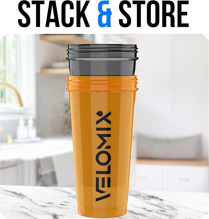 VELOMIX -2 Pack- 28 oz Protein Shaker Bottles - Image 6