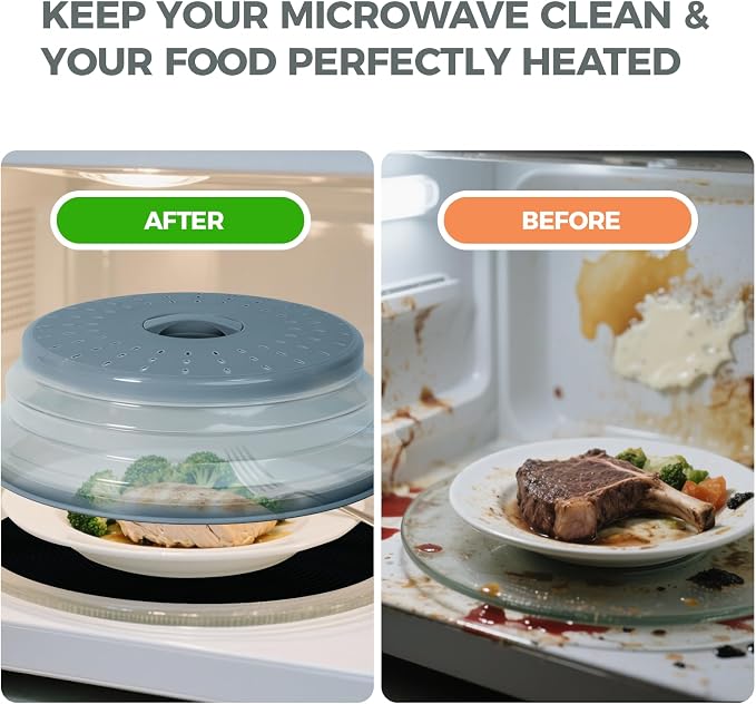12" Large Microwave Splatter Cover & Silicone Mat, Foldable Food Cover and - Image 4