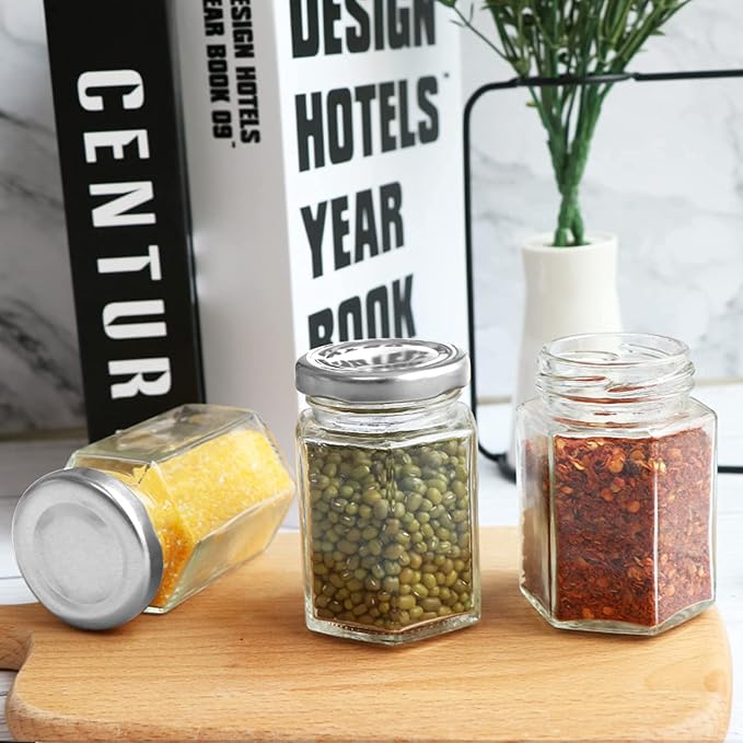 Accguan Hexagon Glass Jars, Mason Jars - Image 7