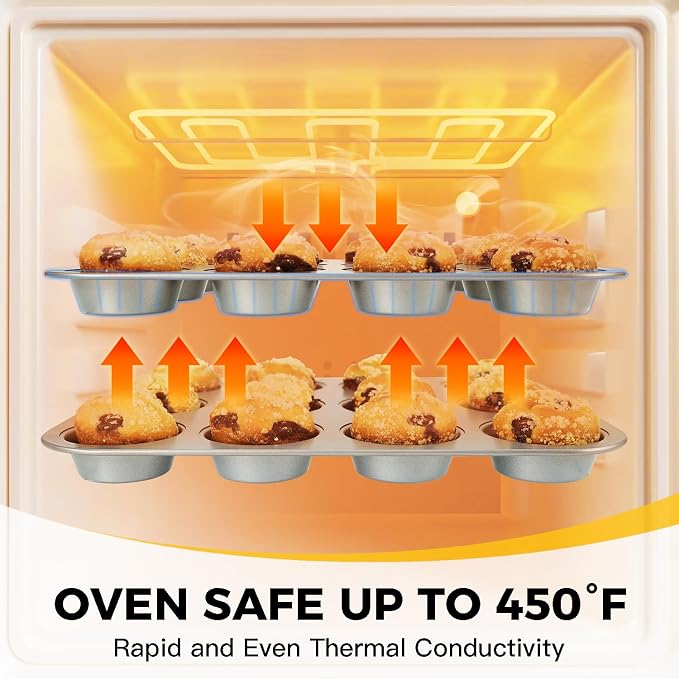 HONGBAKE Bakeware Sets, Baking Pans Set, Nonstick Oven Pan - Image 6