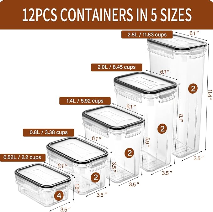 PRAKI Airtight Food Storage Containers - Image 2