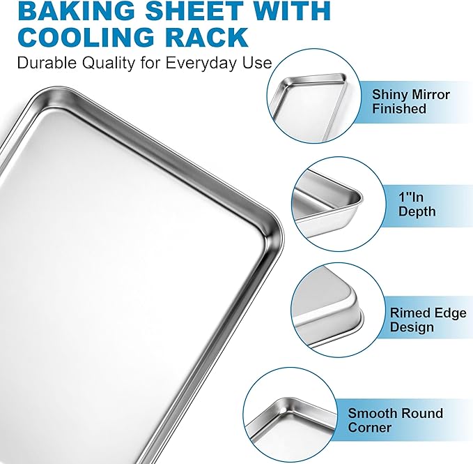 Herogo Stainless Steel Baking Pan Sheet - Image 3