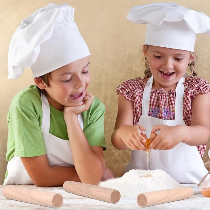 Patelai 20 Pieces Small Wooden Rolling Pin, Dumpling Dough Roller Wooden Mini - Image 2