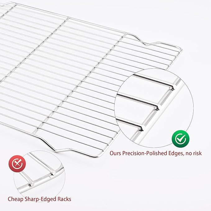 Cooling rack, Dishwasher Safe & Non-Toxic Metal Grates - Image 3