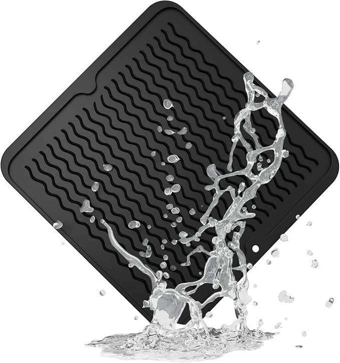 ZLR Silicone Dish Drying Mat 12" x 12" Square by ZLR