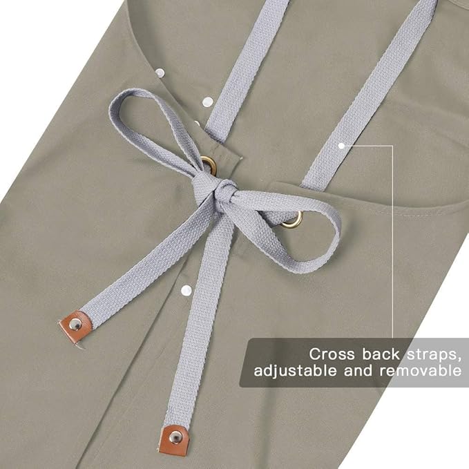 Mignongirl Chef Apron, Cross Back Apron - Image 6