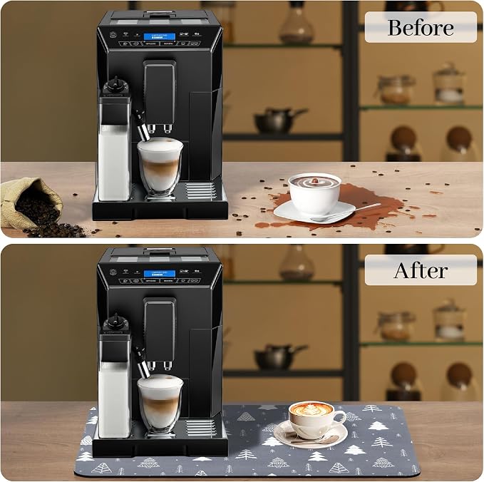 Bloss Christmas Dish Drying Mat, Fit Under Coffee Maker Machine/Kitchen Counter - Image 4