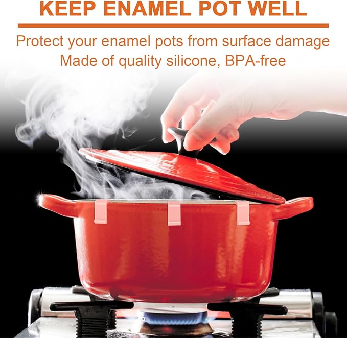 12pcs Dutch Oven Lid Protector Clips, Cookware Protectors Dutch Oven Pot Clips - Image 3