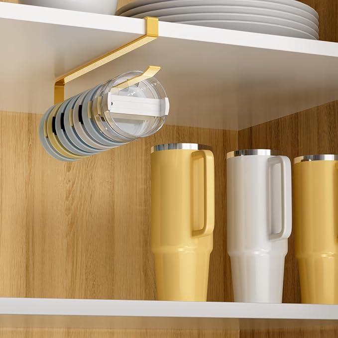 2 PCS Tumbler Lid Organizers, Ample Lid Capacity Up to 30 Lids, No Adhesive No - Image 5