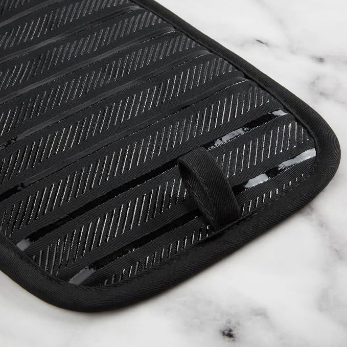 KITCHENAID Albany Pot Holder 2-Pack Set, Matte Black - Image 4