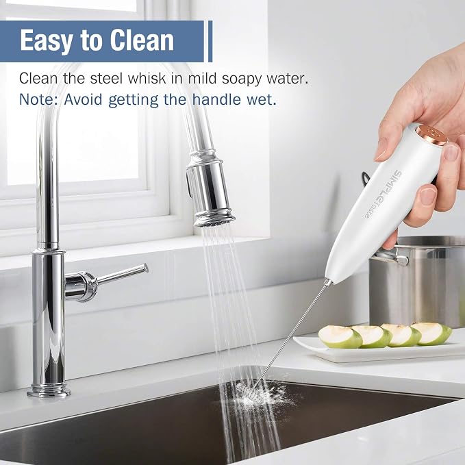 SIMPLETASTE Milk Frother Handheld Electric Foam Maker, Drink Mixer - Image 5