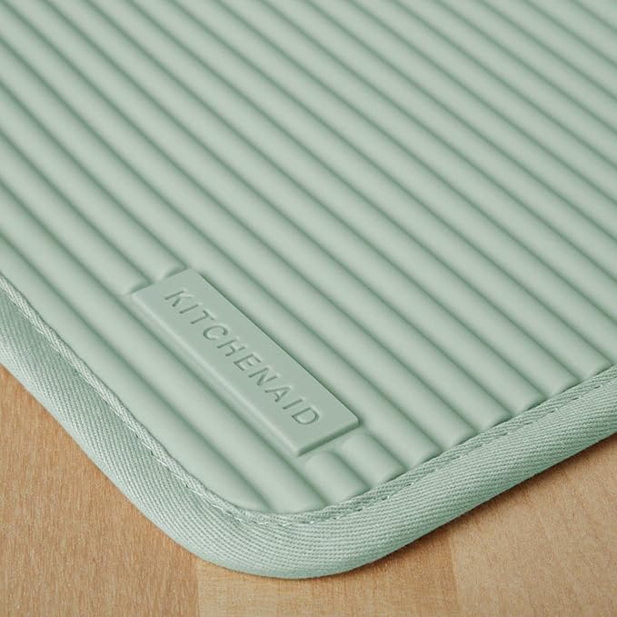 KitchenAid Ribbed Soft Silicone Pot Holder 2-Pack Set, Pistachio Green - Image 3