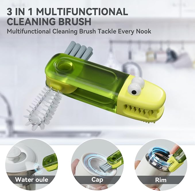 3 in 1 Cup Lid Gap Cleaning Brush Set, Silicone Cup Lid Gap Cleaner, Home - Image 4