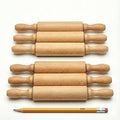 8-Inch Premium Kids Mini Rolling Pins Splinter-Free, Non-Stick Hardwood by SensationallyOT