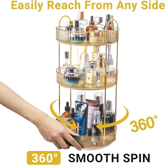 Asayuee 360 Rotating Makeup Organizer - Image 3