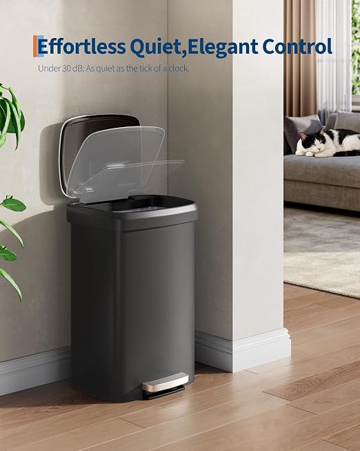 Garvee 13 gal / 50 L Plastic Trash Can - Image 4