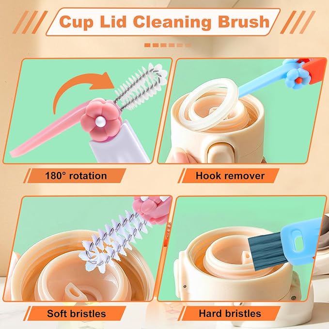 3 in 1 Cup Lid Cleaning Brush, Gap Cleaner Brushs - Image 4