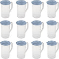 Sterilite 2 Quart Clear Round Plastic Pitcher, Dishwasher Proof by Sterilite