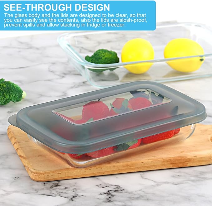 KOMUEE 8 Pieces Glass Baking Dish - Image 5