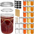 ComSaf Small Mason Jars 8 oz 24Pcs Bulk Set, Half Pint Regular Mouth Mason Jar by ComSaf