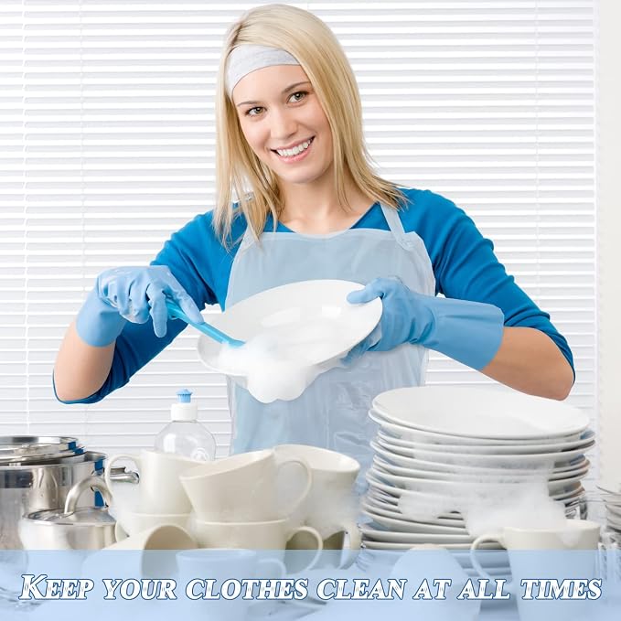 Hercicy 3 Pcs Heavy Duty Waterproof Aprons 47" PVC Vinyl Aprons Transparent - Image 4