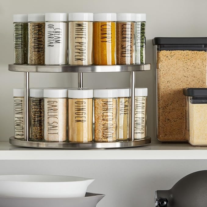 Juvale 2-Tier Lazy Susan Spice Rack Organizer - Image 4